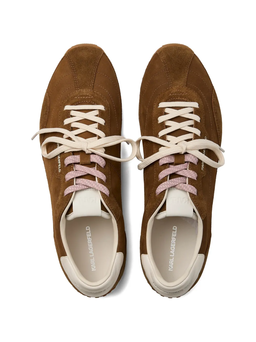 Karl Lagerfeld Astra Volley suède sneakers Bruin