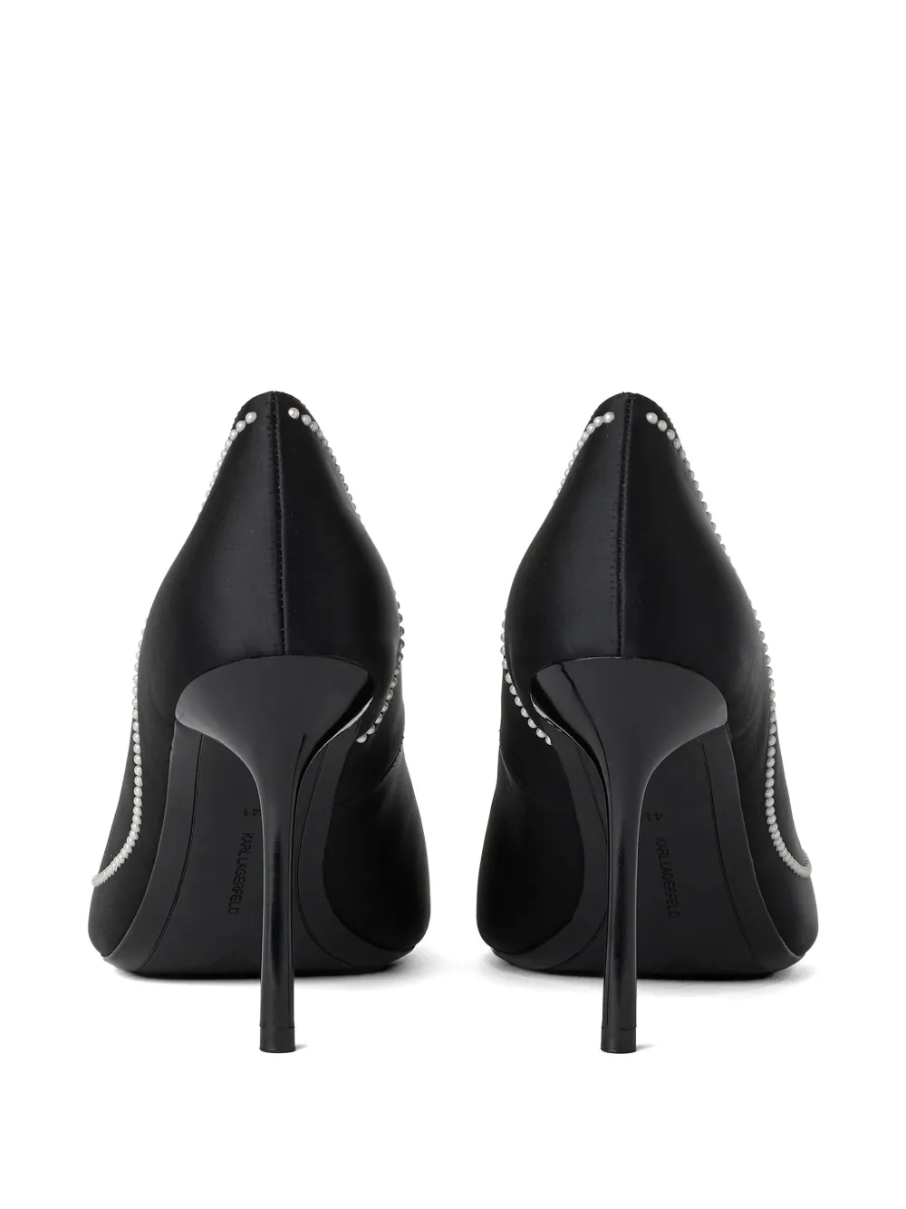 Karl Lagerfeld Sarabande pumps verfraaid met parels Zwart