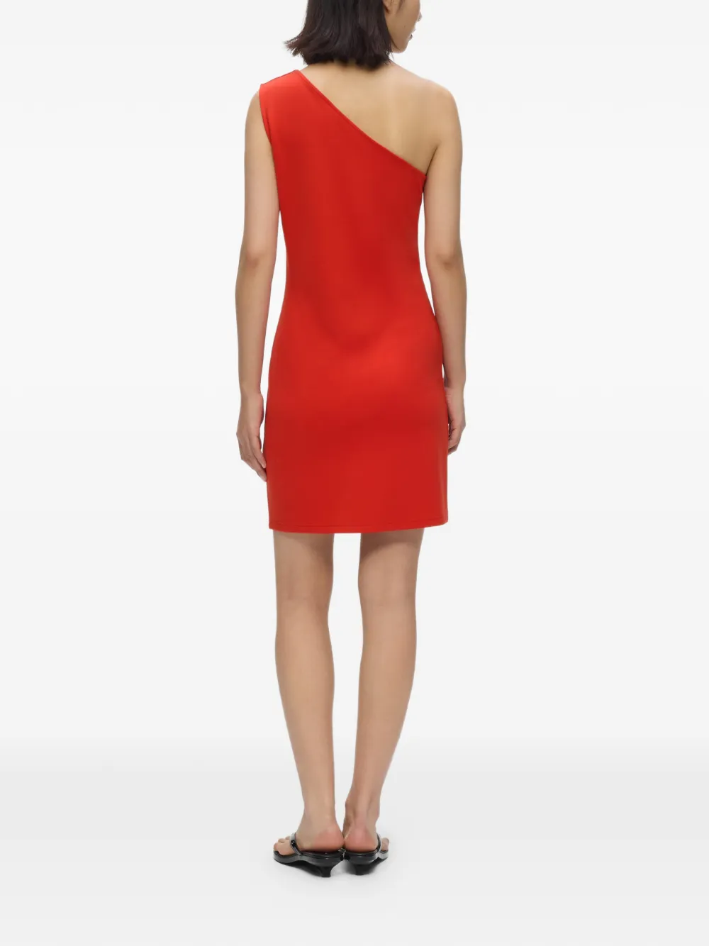 Karl Lagerfeld Jeans Asymmetrische mini-jurk met ringlets Rood
