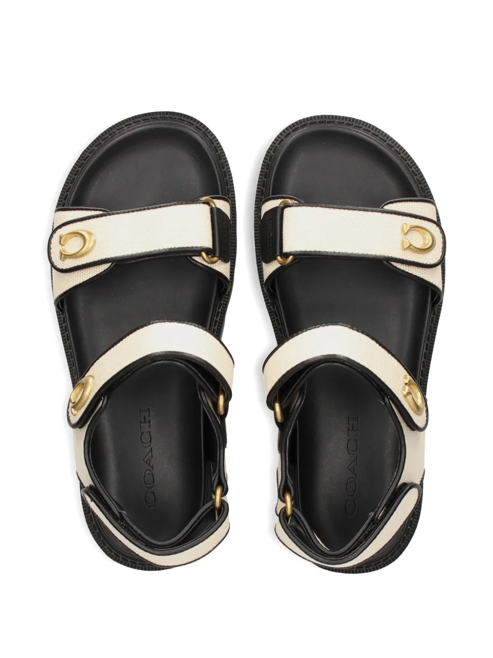 Coach Brynn logo sandals Beige