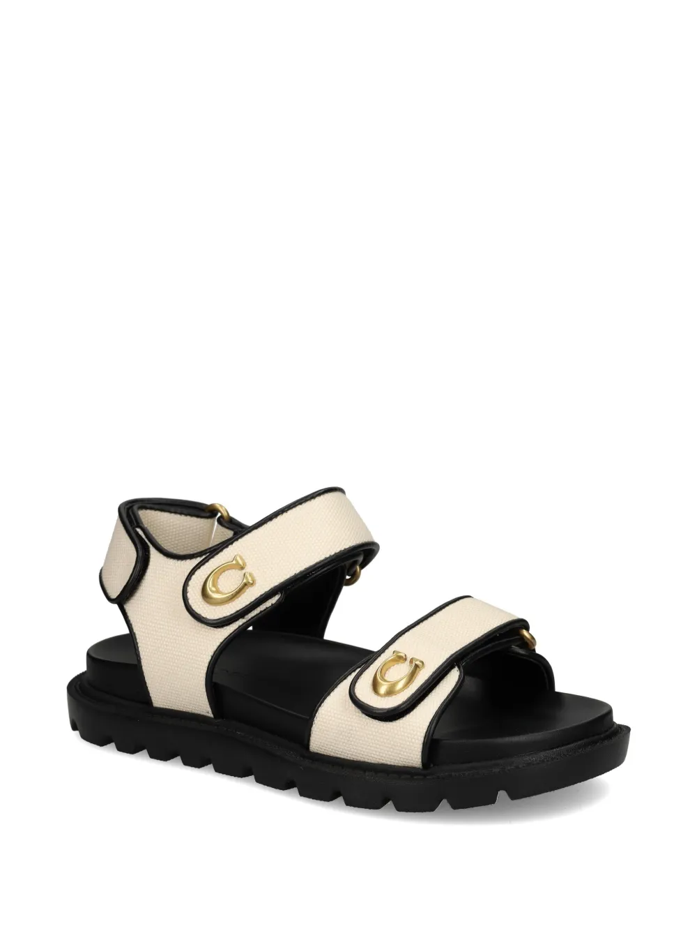 Coach Brynn logo sandals Beige