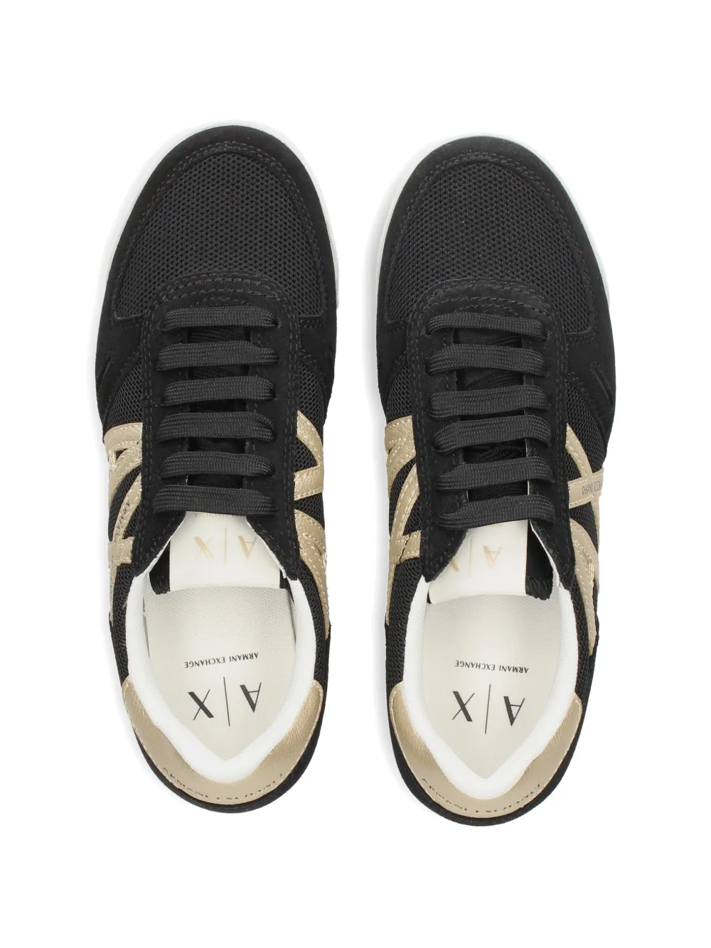 Armani Exchange Sneakers met logo Zwart
