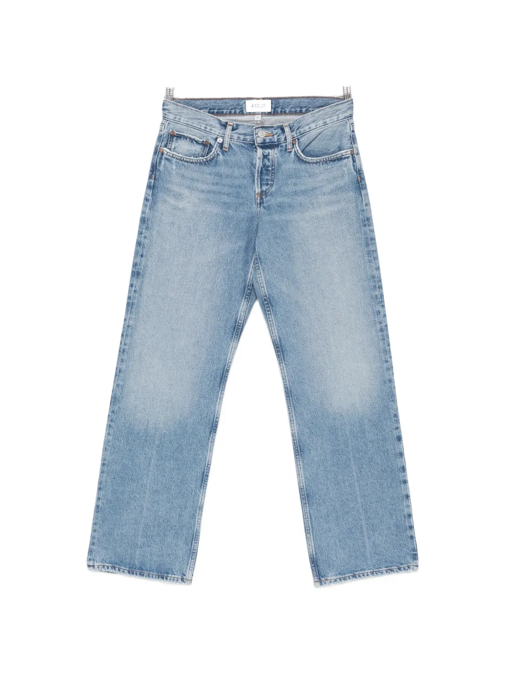 AGOLDE faded-effect straight-leg jeans - Blu