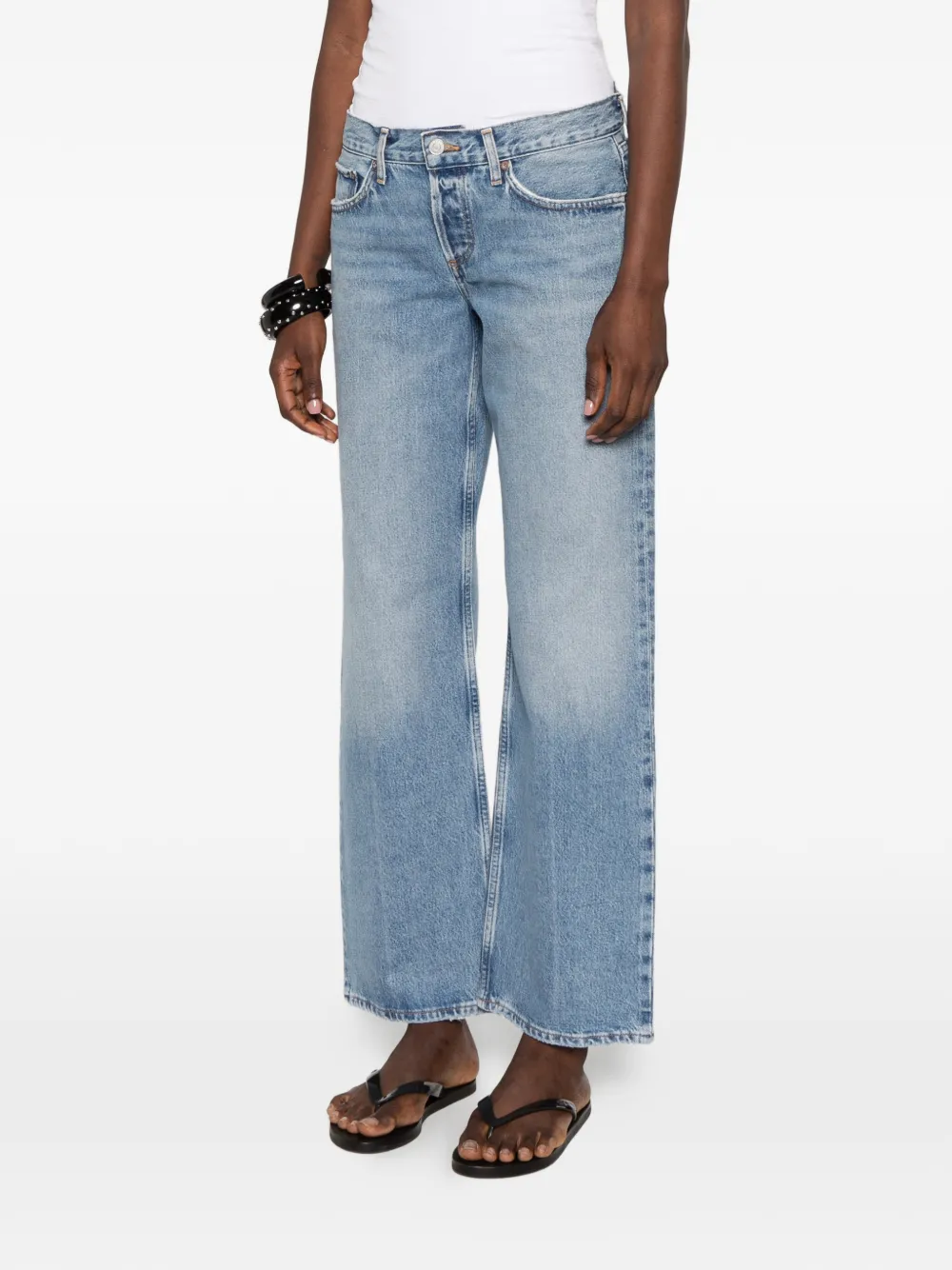 AGOLDE Jeans met vervaagd-effect Blauw
