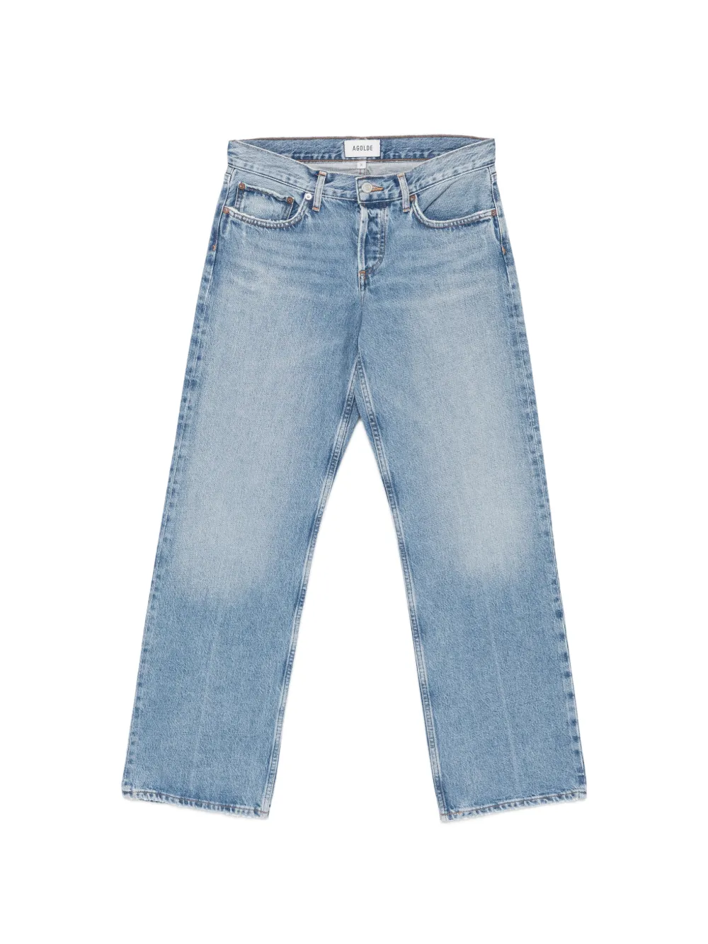 AGOLDE faded-effect straight-leg jeans - Blau