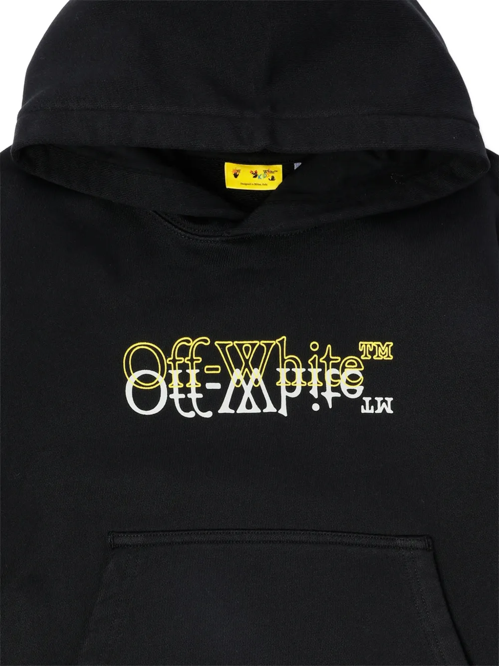 Off-White Kids Big Bookish Double hoodie Zwart