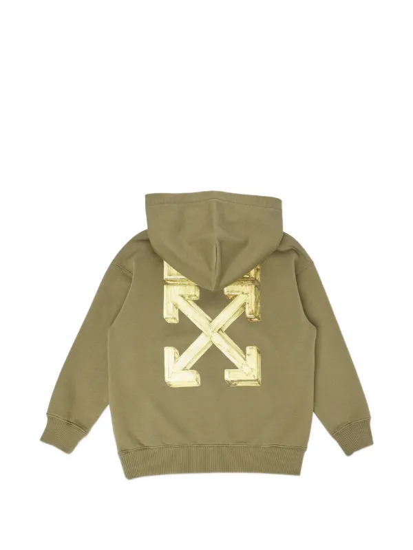 Off-White Kids Arrow Sketch パーカー | グリーン | FARFETCH JP
