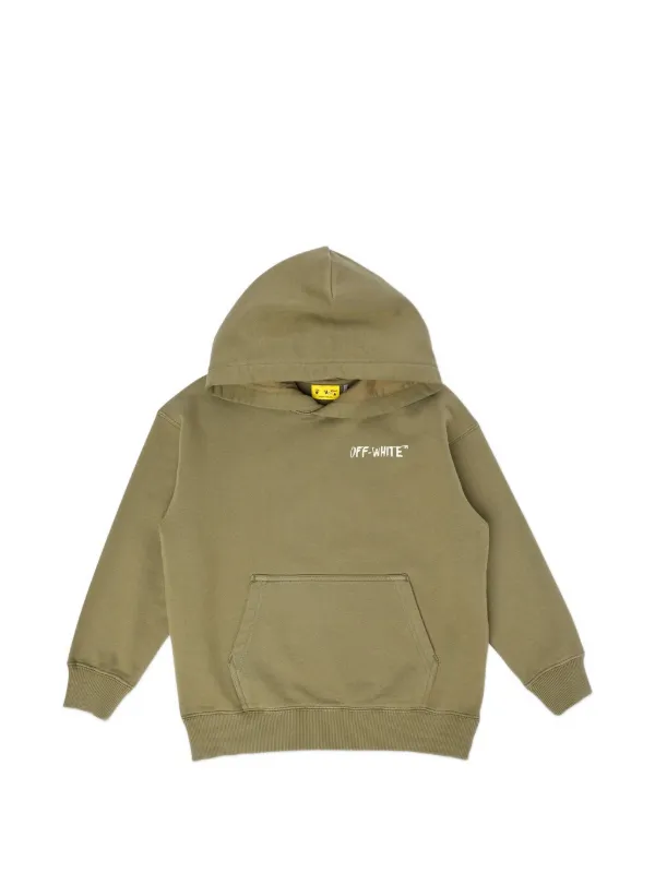 Off-White Kids Arrow Sketch パーカー | グリーン | FARFETCH JP