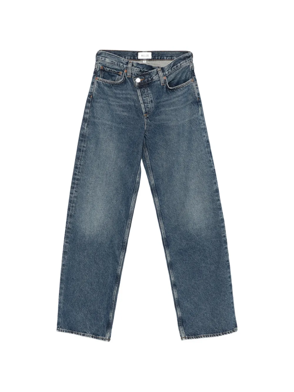 AGOLDE asymmetric-waistband wide-leg jeans - Blu