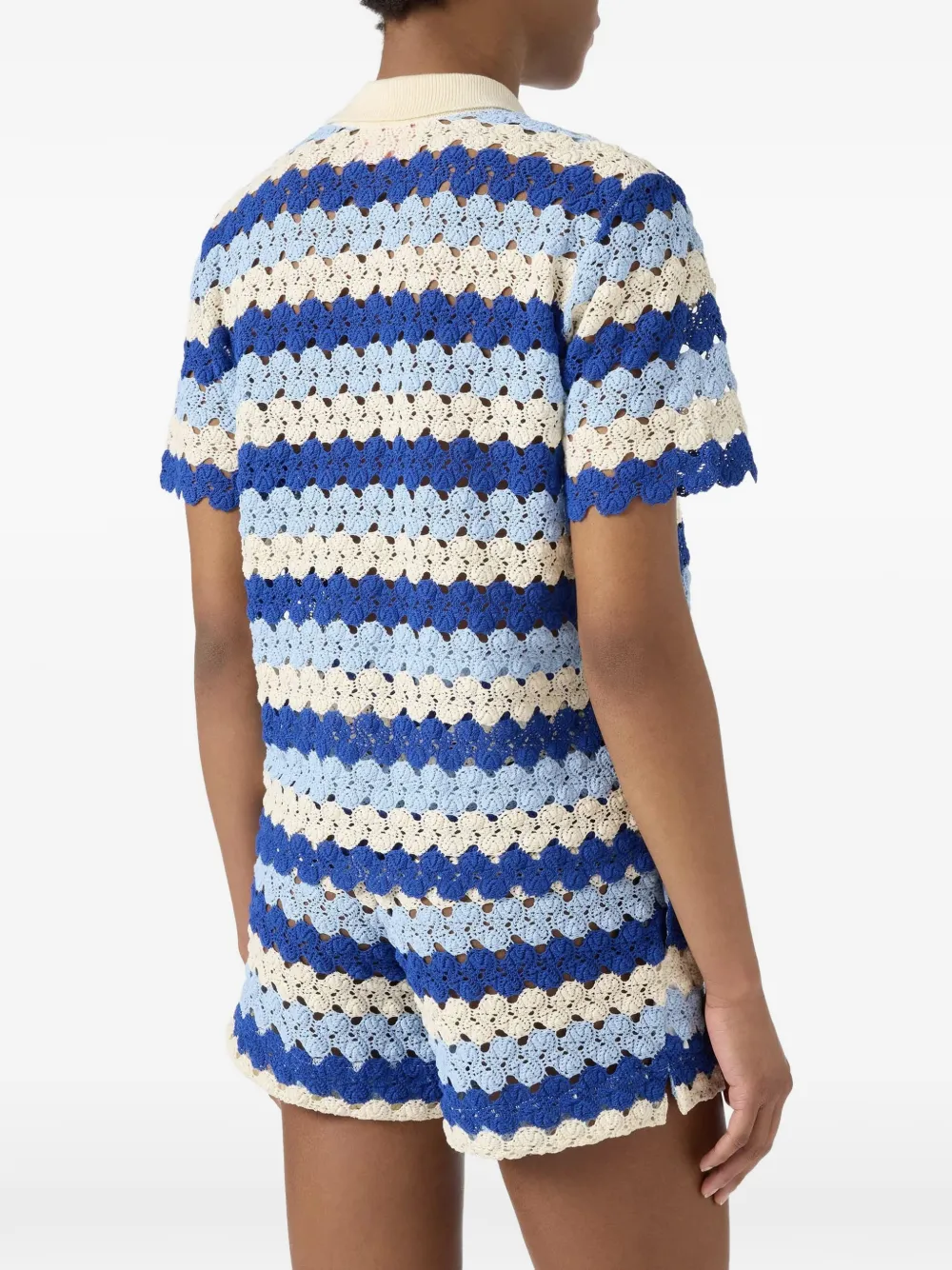 MC2 Saint Barth Monet gehaakt overhemd Blauw