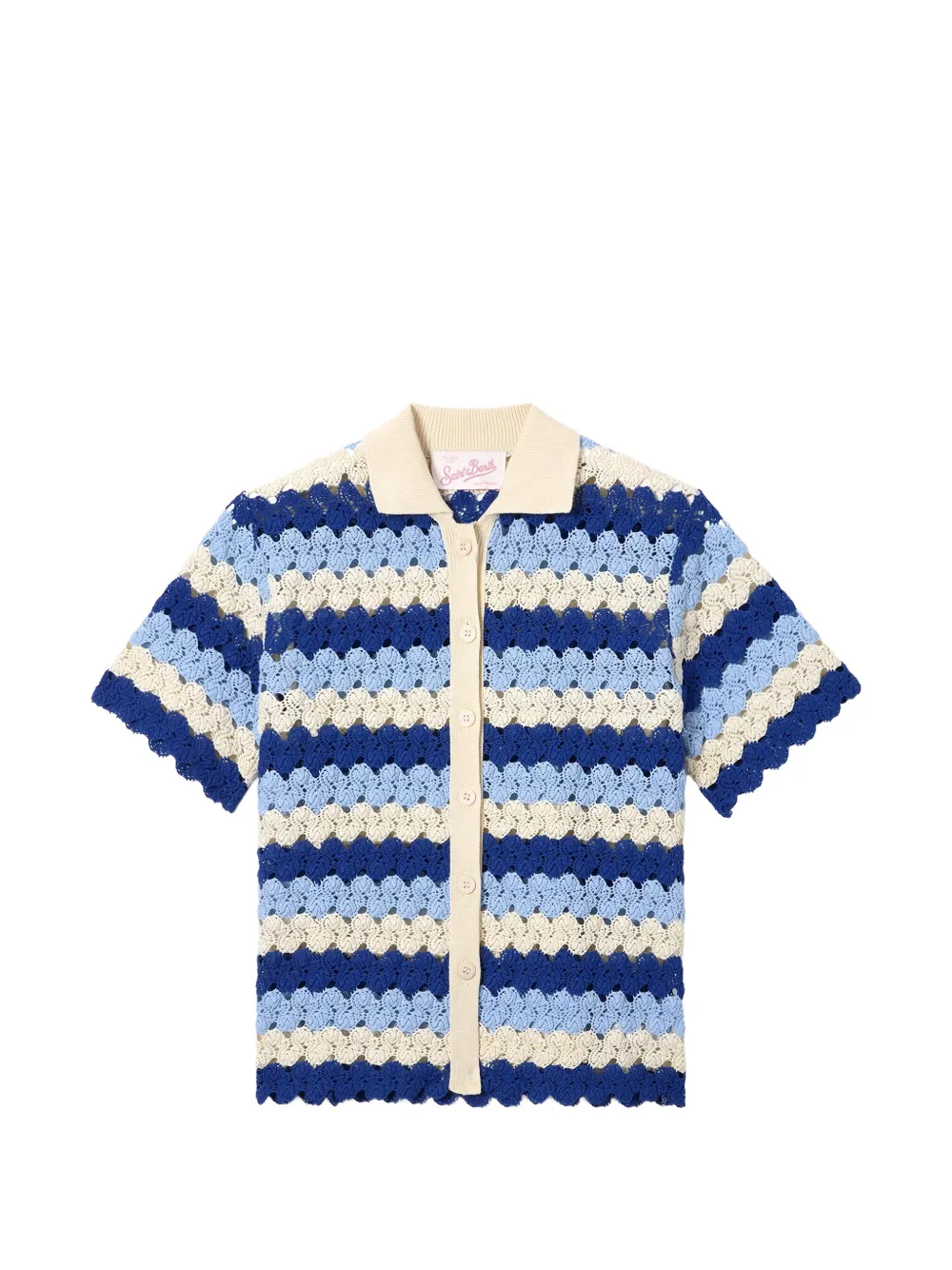 MC2 Saint Barth Monet crochet-knit Shirt | Blue | FARFETCH