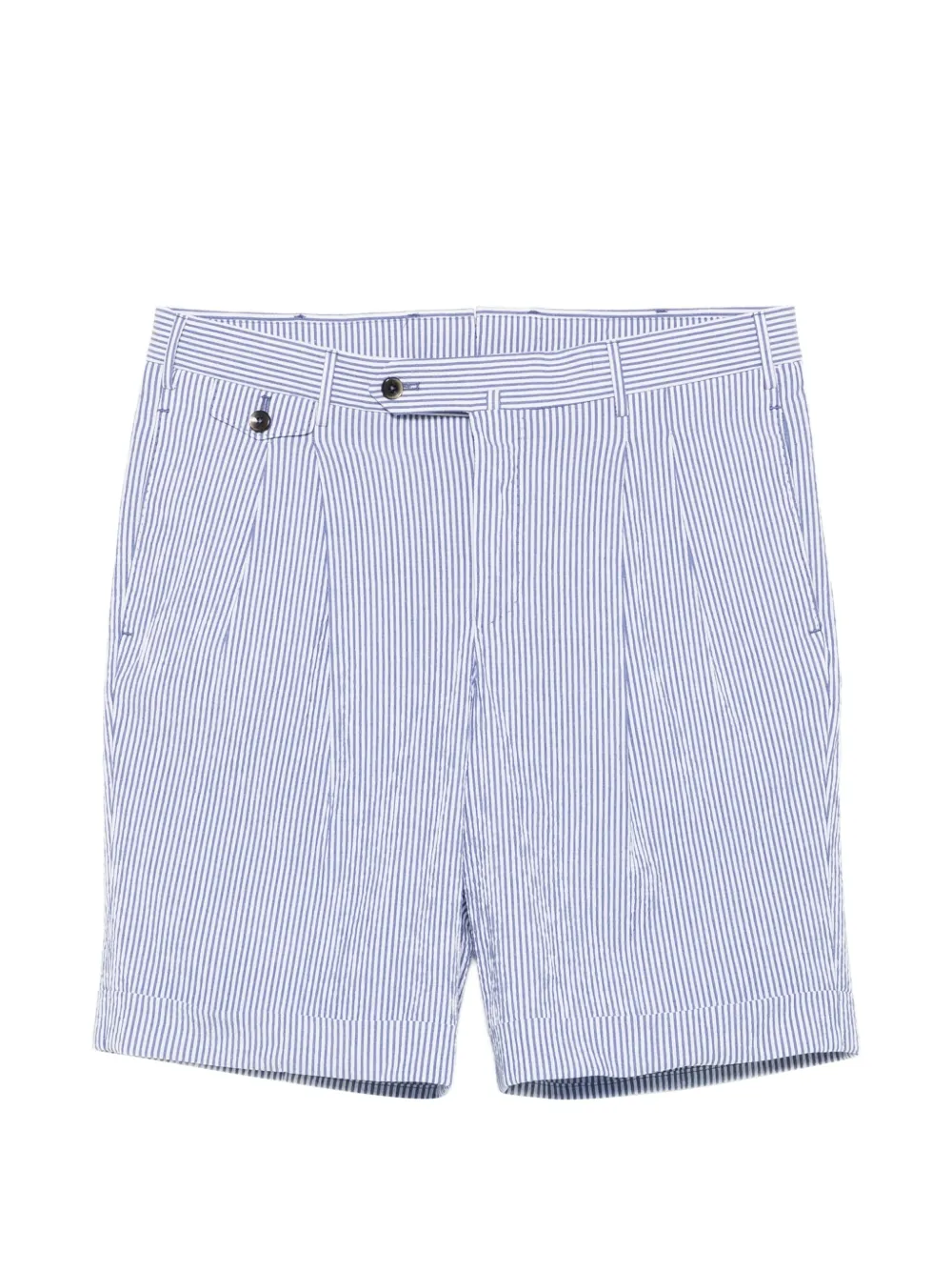 PT Torino striped seersucker shorts - Blu