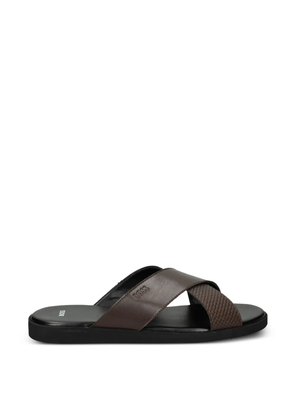 BOSS crossover sandals - Marrone