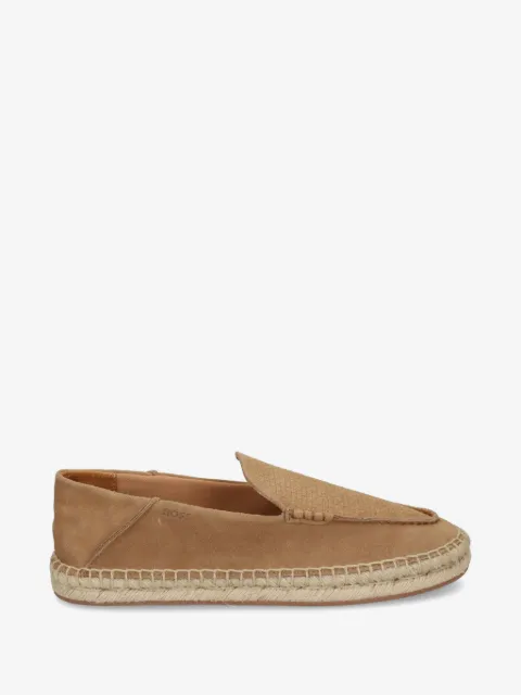 BOSS suede espadrilles with jute midsole