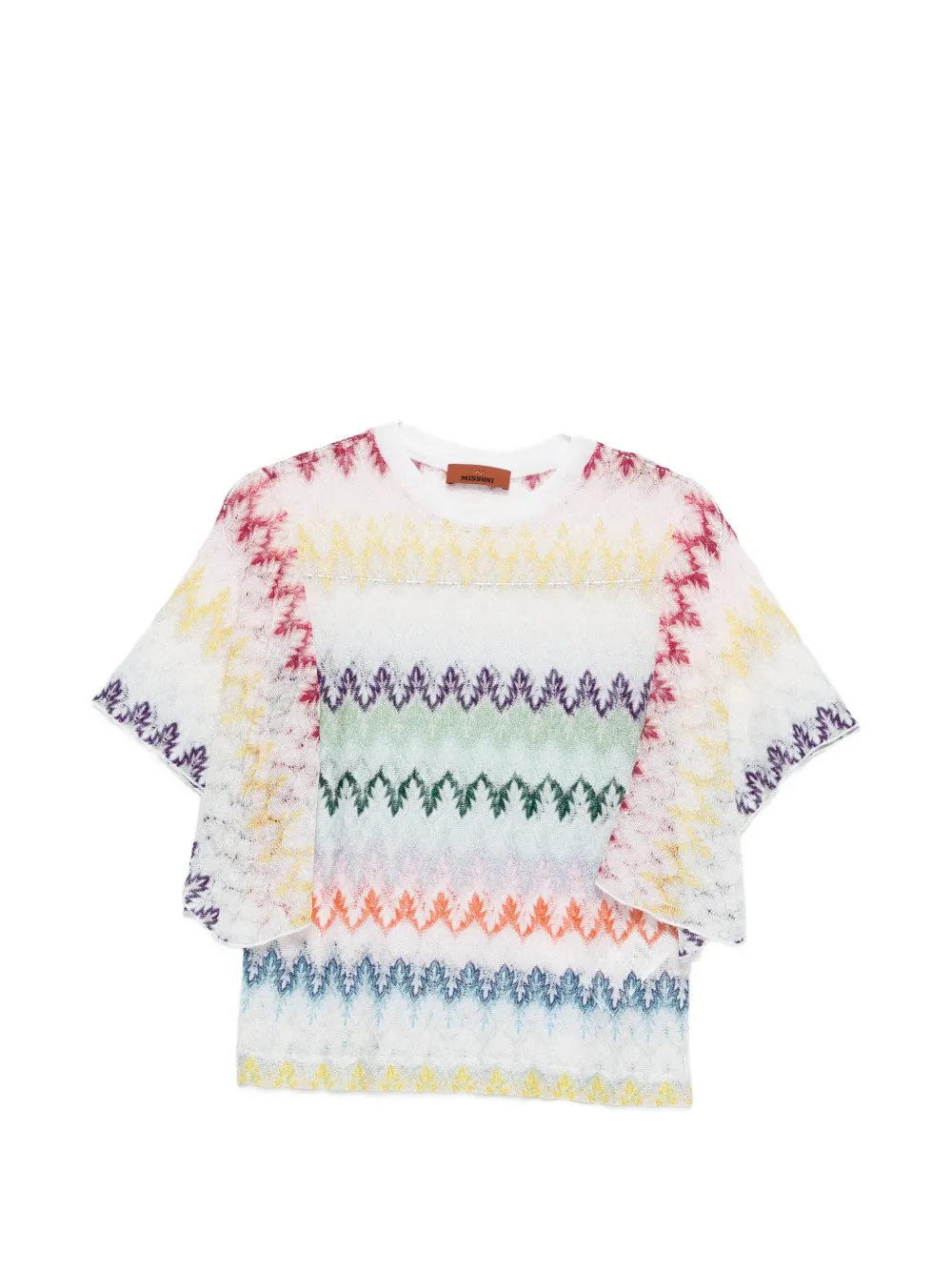 Missoni flutter-sleeve T-shirt - Bianco