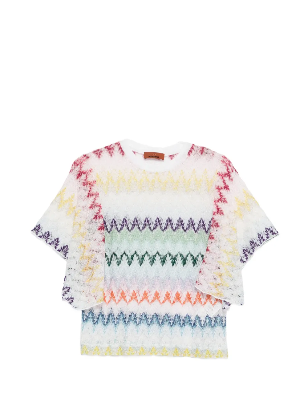 Missoni flutter-sleeve T-shirt - Bianco
