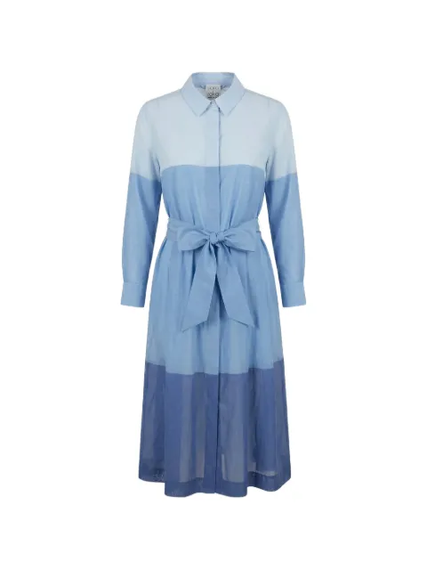 Sara Roka colour-block belted shirt dress