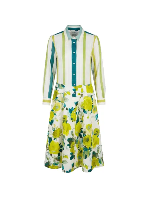 Sara Roka floral-print striped dress