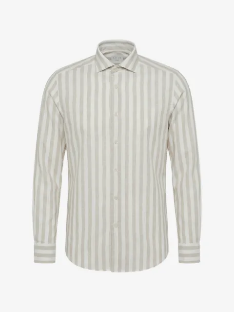 Xacus Active vertical-stripe long-sleeve shirt