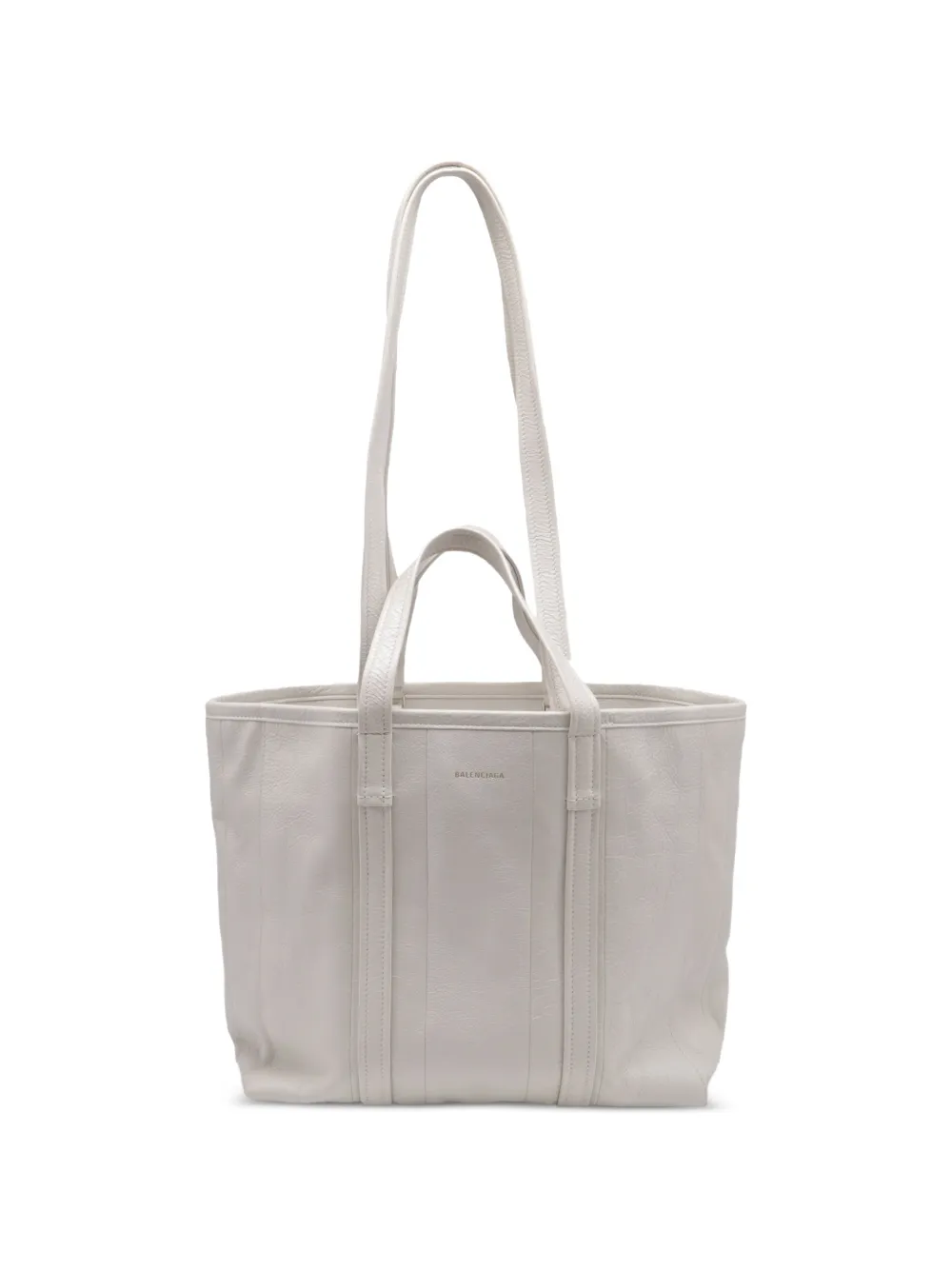 Balenciaga Pre-Owned Barbes leather shopper - Bianco