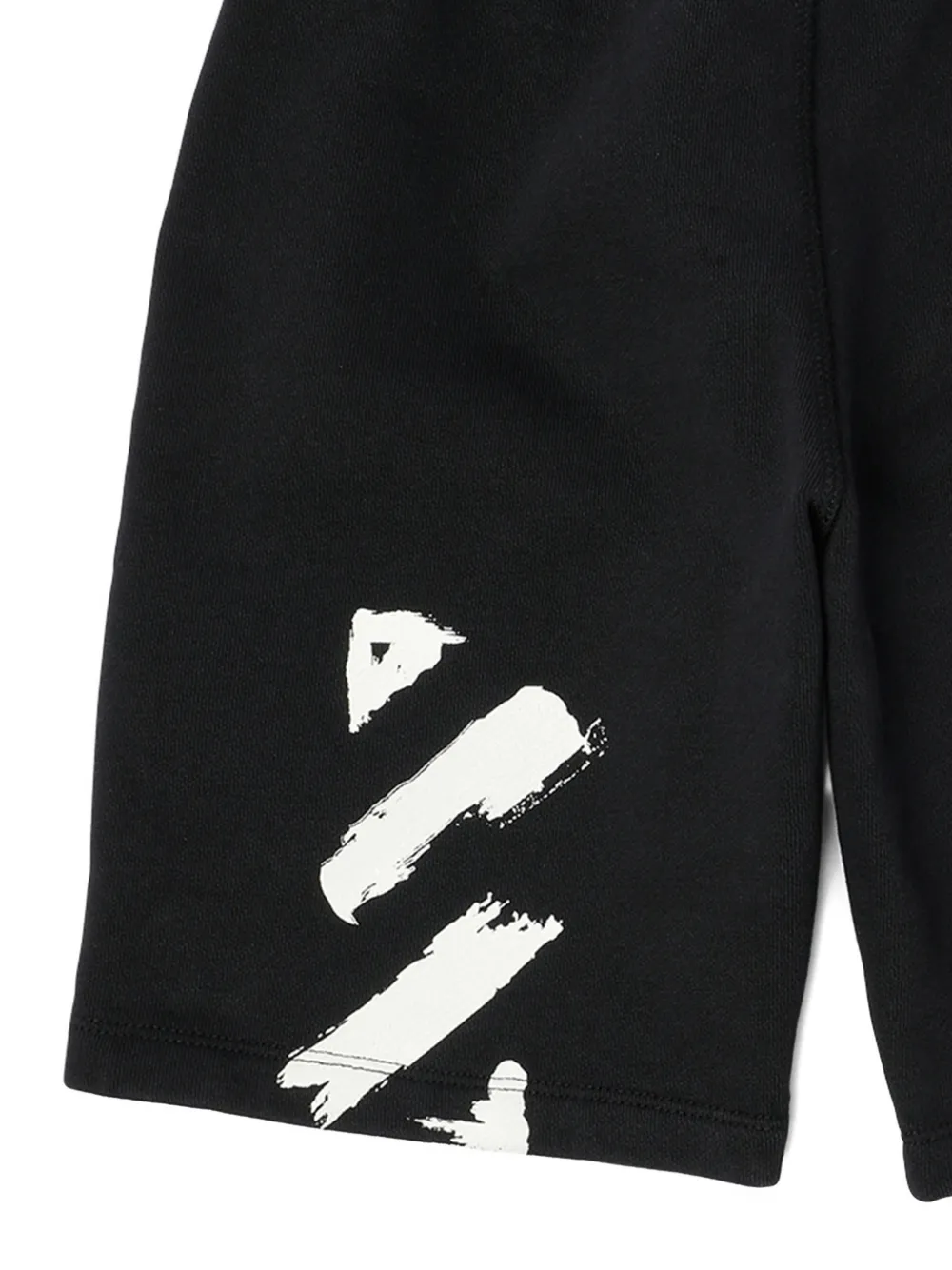 Off-White Kids Diag Paint shorts Zwart