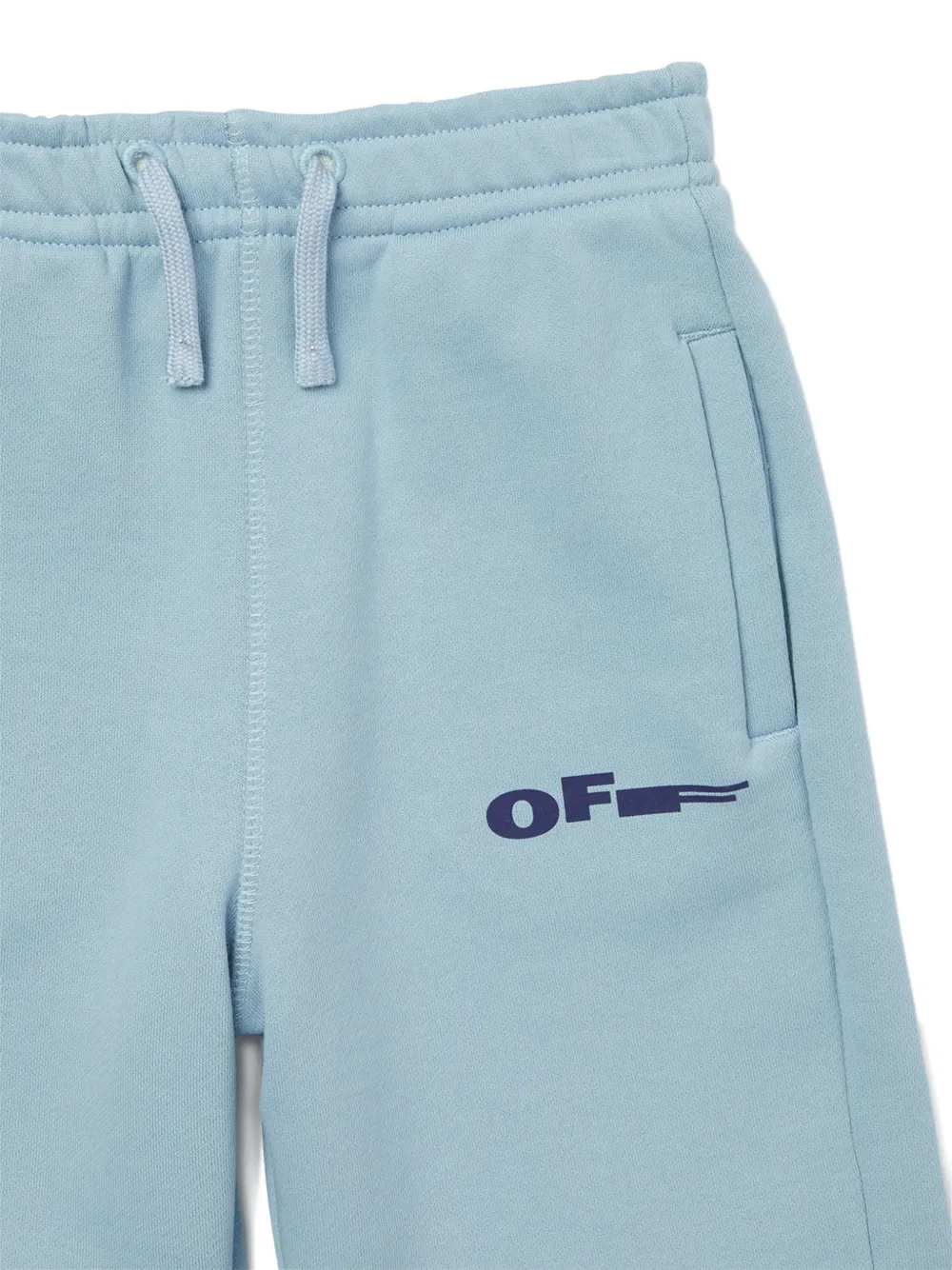 Off-White Kids Type katoenen shorts Blauw