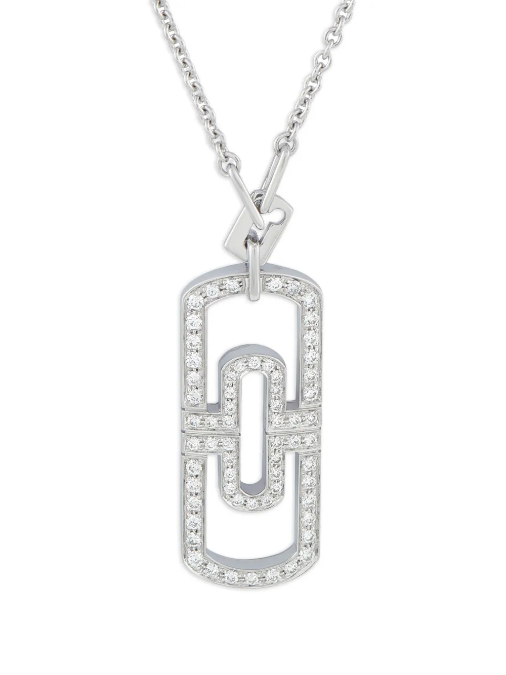 Bvlgari Pre-Owned Parentesi diamond necklace - Argento