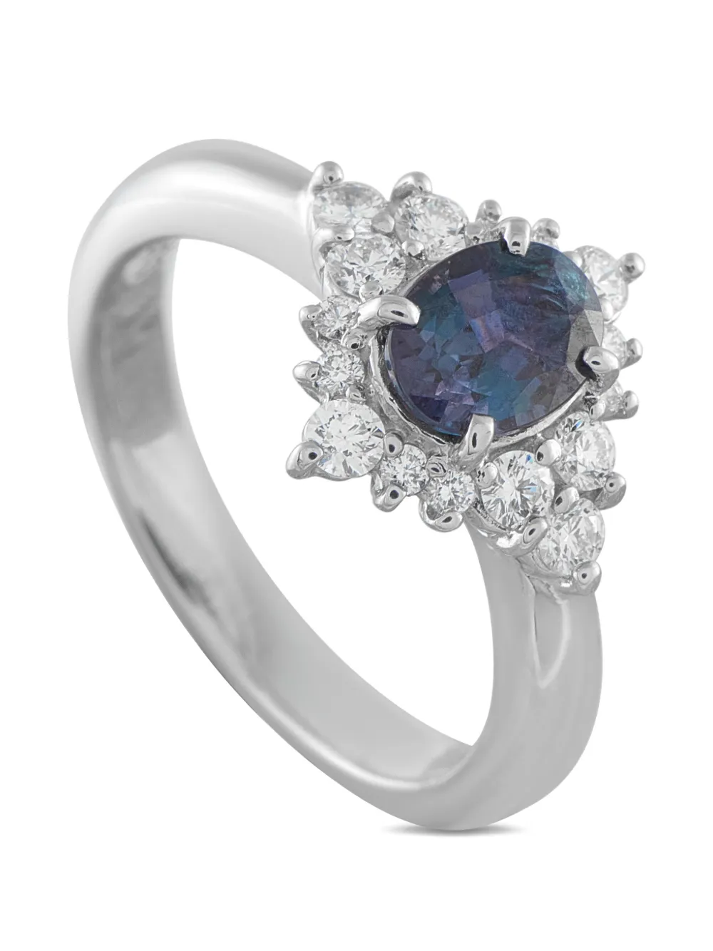 Pre-owned Lb Exclusive Embellished Alexandrite Ring In Silver