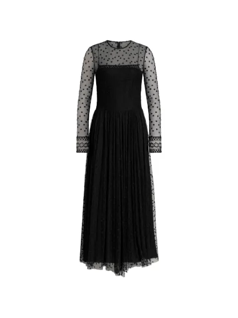 Alberta Ferretti lace long-sleeved maxi dress