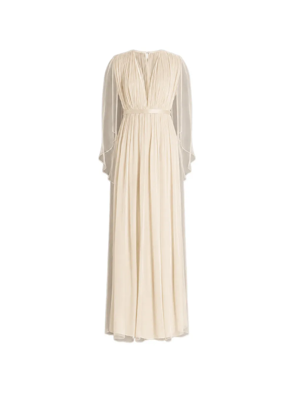 Alberta Ferretti Geplooide maxi-jurk Beige
