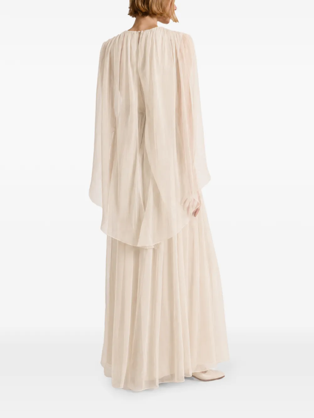 Alberta Ferretti Geplooide maxi-jurk Beige
