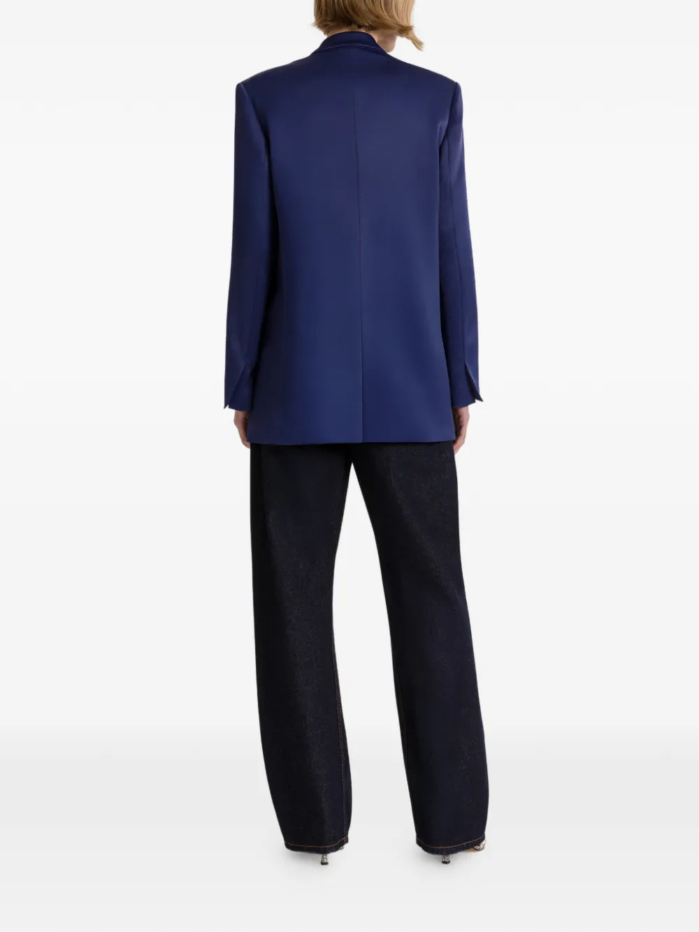 Alberta Ferretti Blazer met dubbele rij knopen Blauw