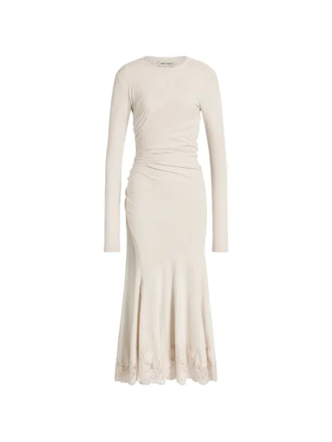 Alberta Ferretti lace ruched midi dress