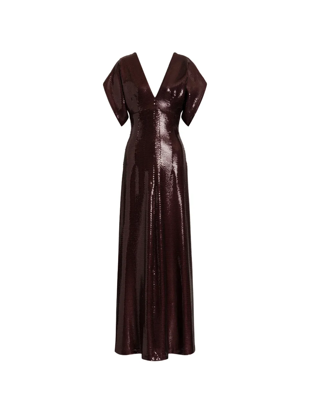Alberta Ferretti Abito con scollo a V - Marrone