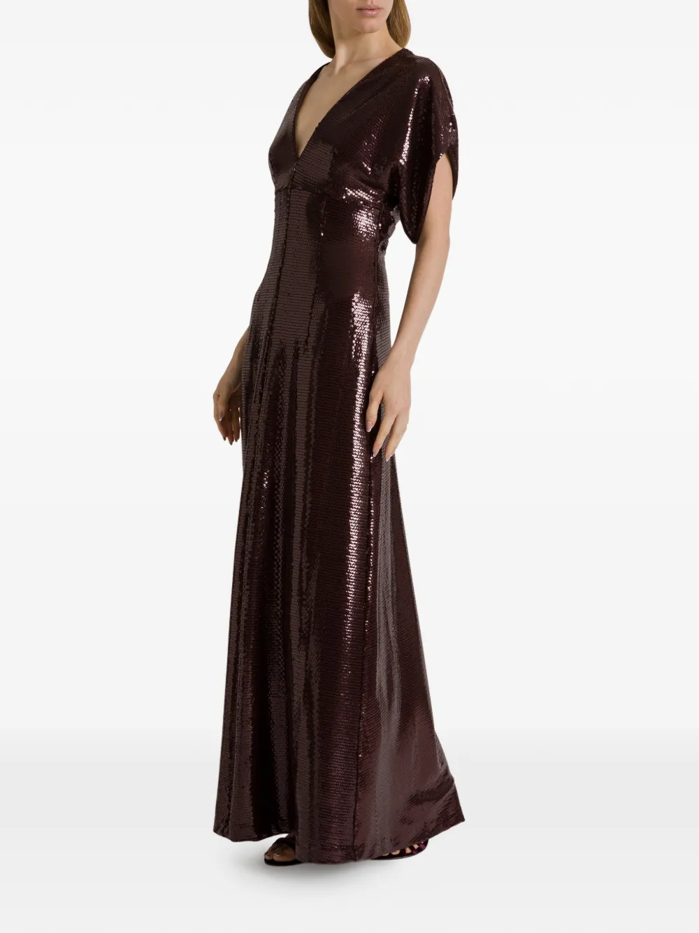 Alberta Ferretti Jurk met pailletten Bruin