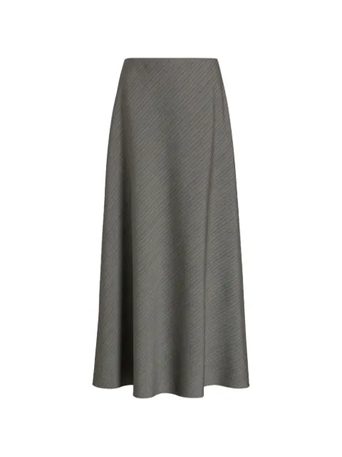 Alberta Ferretti herringbone-weave maxi A-line skirt