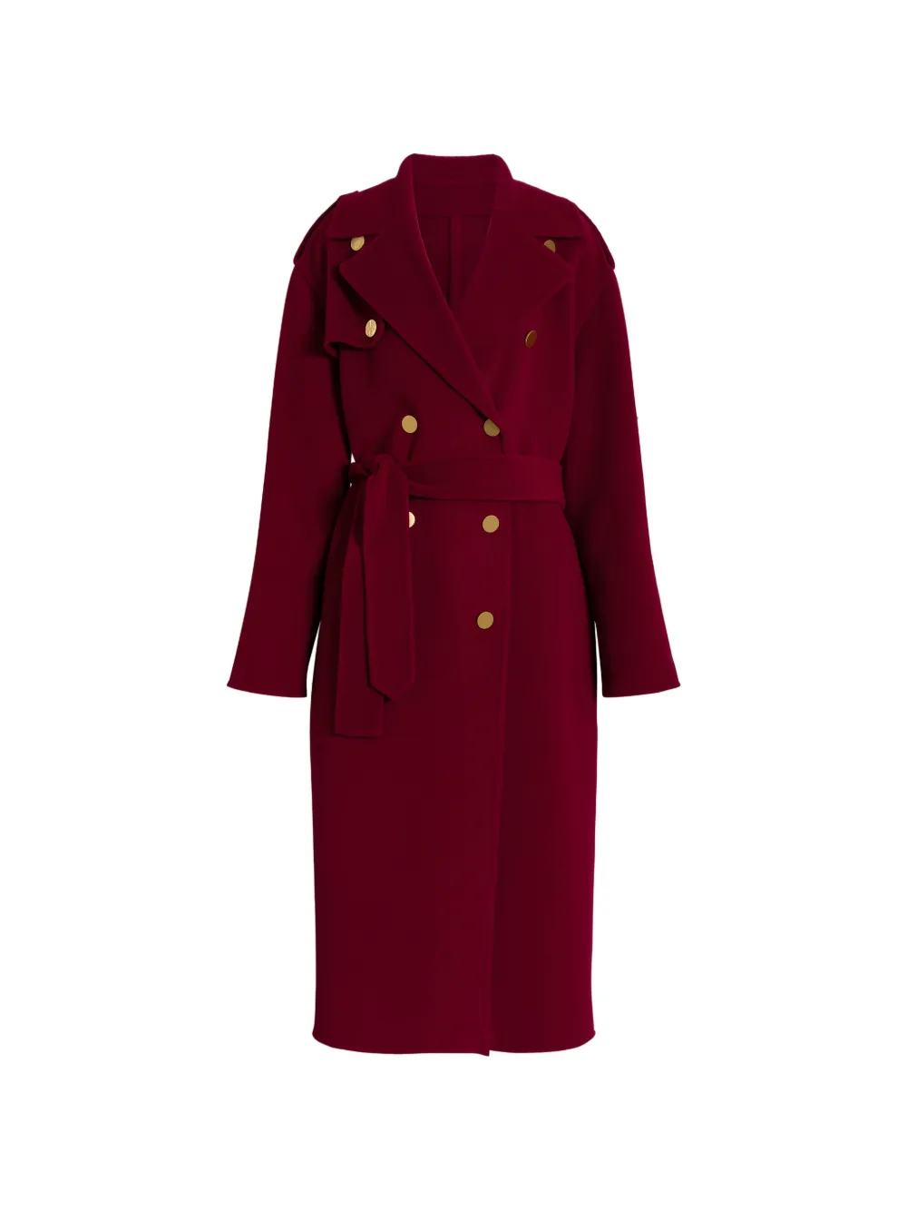 Alberta Ferretti double-breasted belted coat - Red