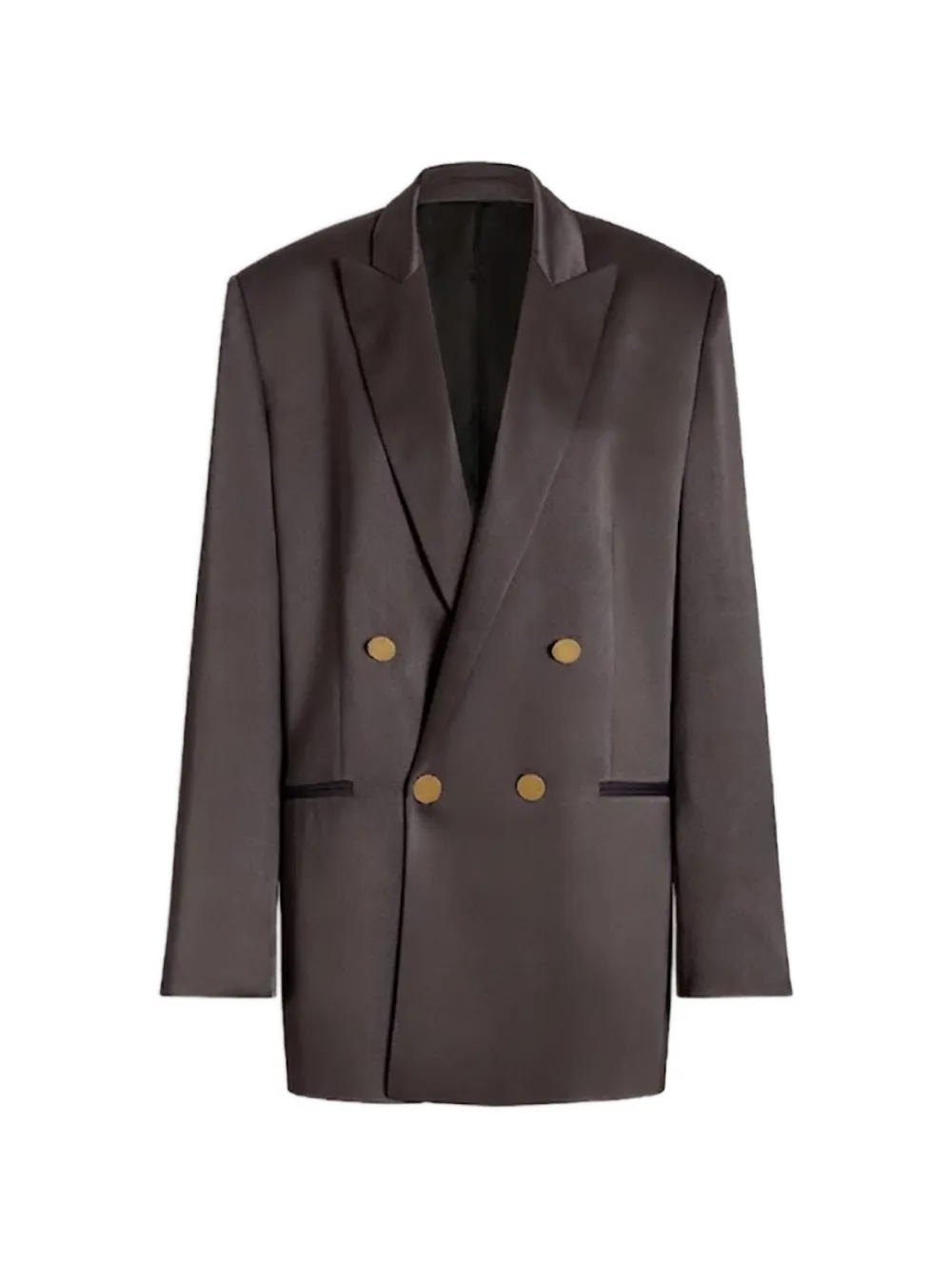 Alberta Ferretti double-breasted peak-lapel blazer - Brown