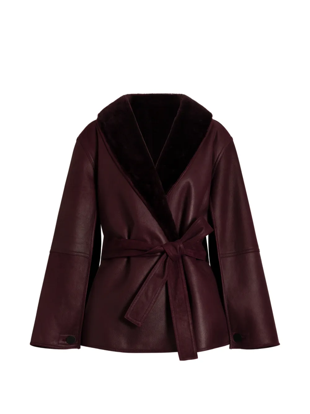Alberta Ferretti Cappotto con cintura - Viola