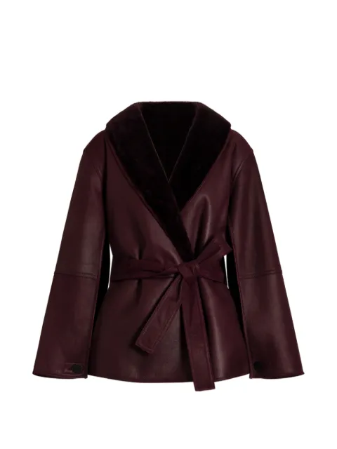 Alberta Ferretti belted sheepskin coat