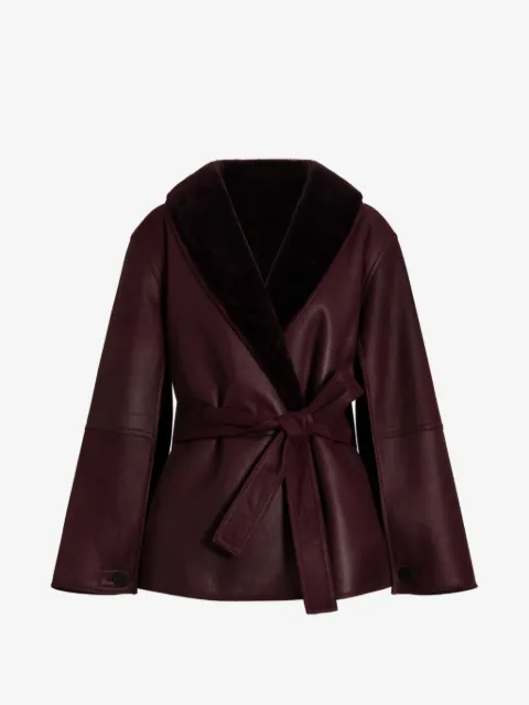 Alberta Ferretti abrigo con cinturón