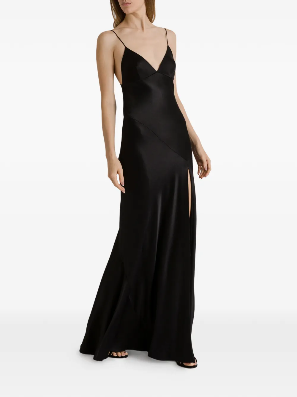 Alberta Ferretti Jurk met V-hals Zwart