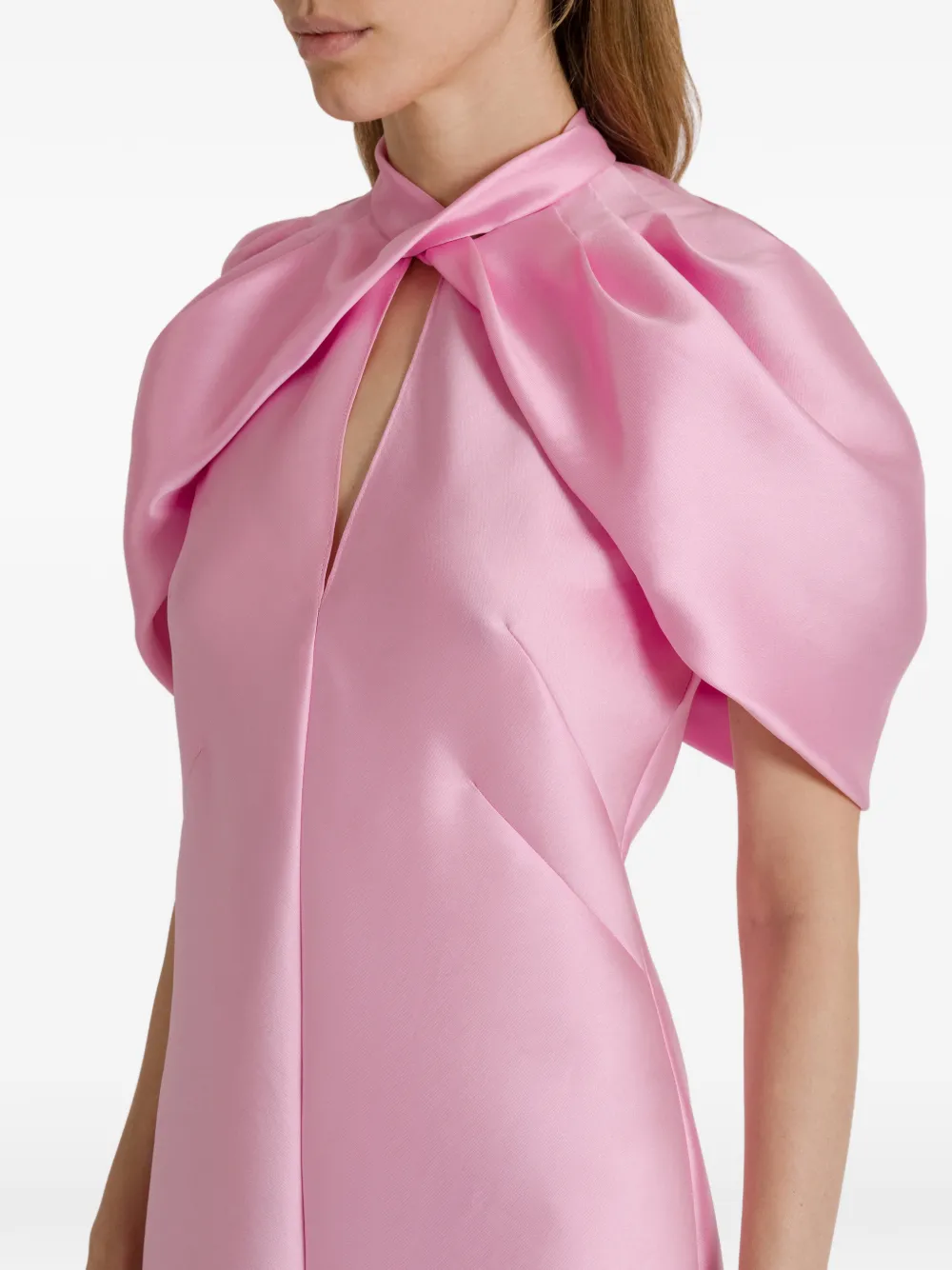 Alberta Ferretti Maxi-jurk met gedraaid detail Roze