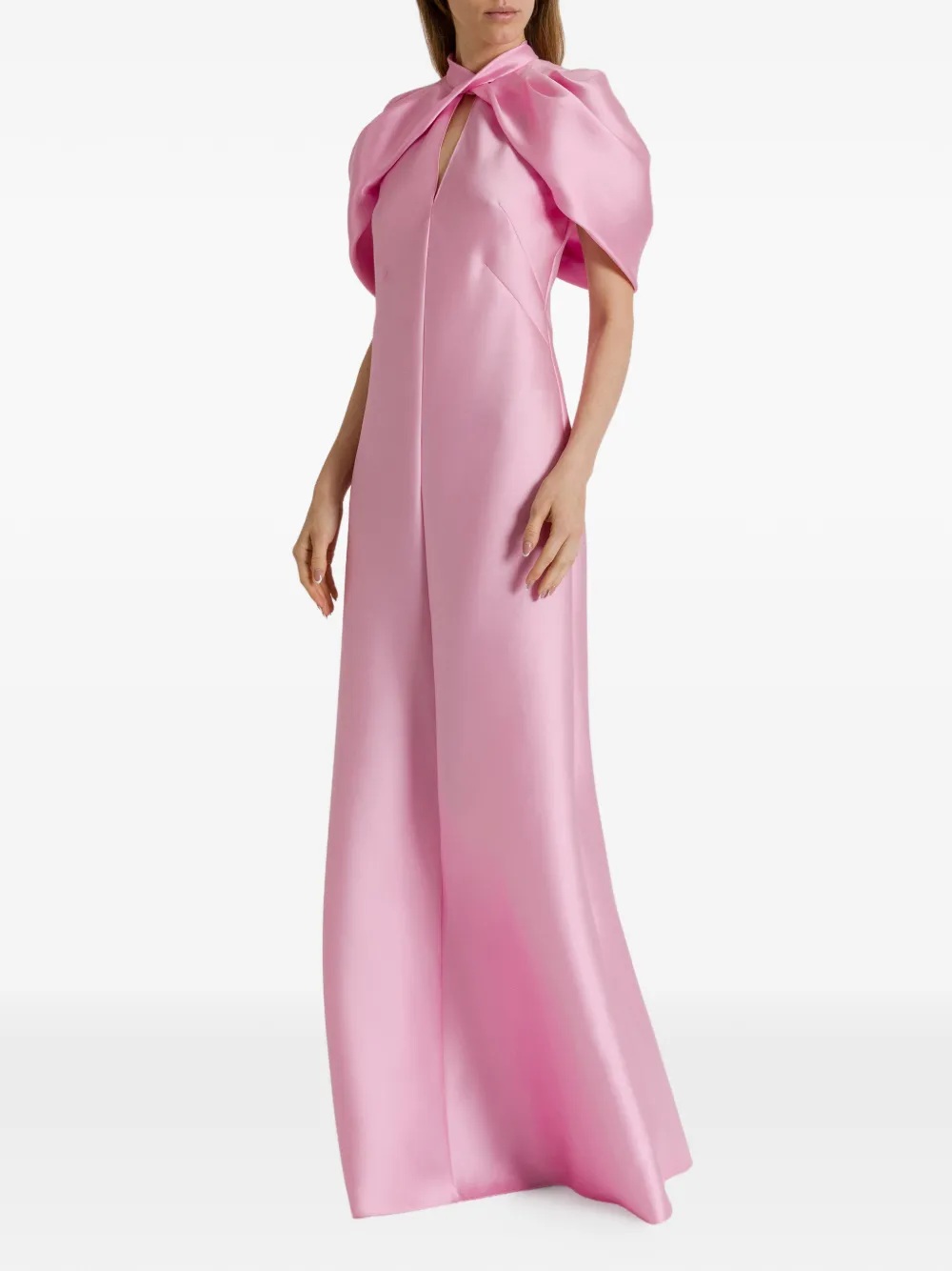 Alberta Ferretti Maxi-jurk met gedraaid detail Roze