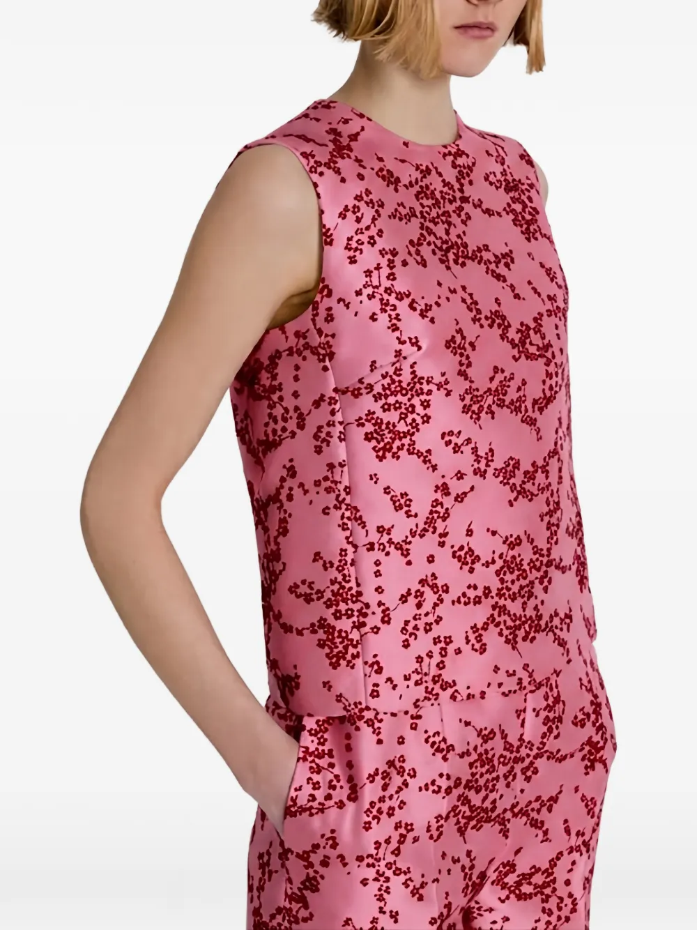 Alberta Ferretti Blouse met bloemenprint Roze