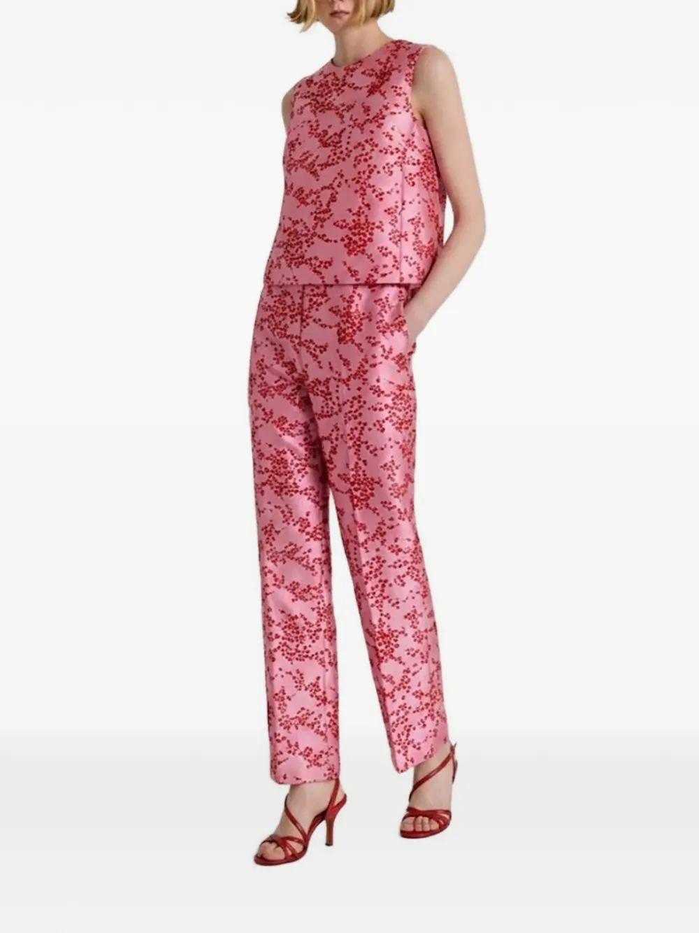 Alberta Ferretti Blouse met bloemenprint Roze