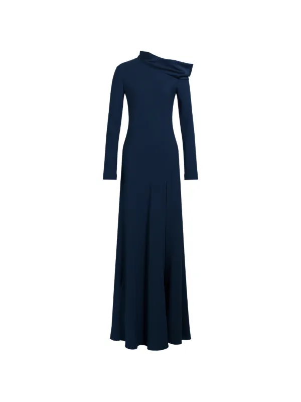 alberta ferretti maxi dress Long floral mikado dress