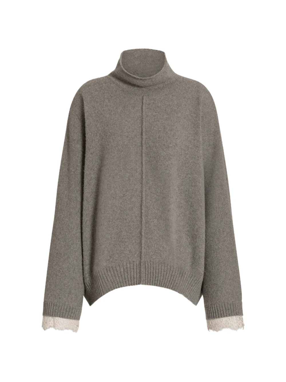 Alberta Ferretti Pullover mit Stehkragen - Grau