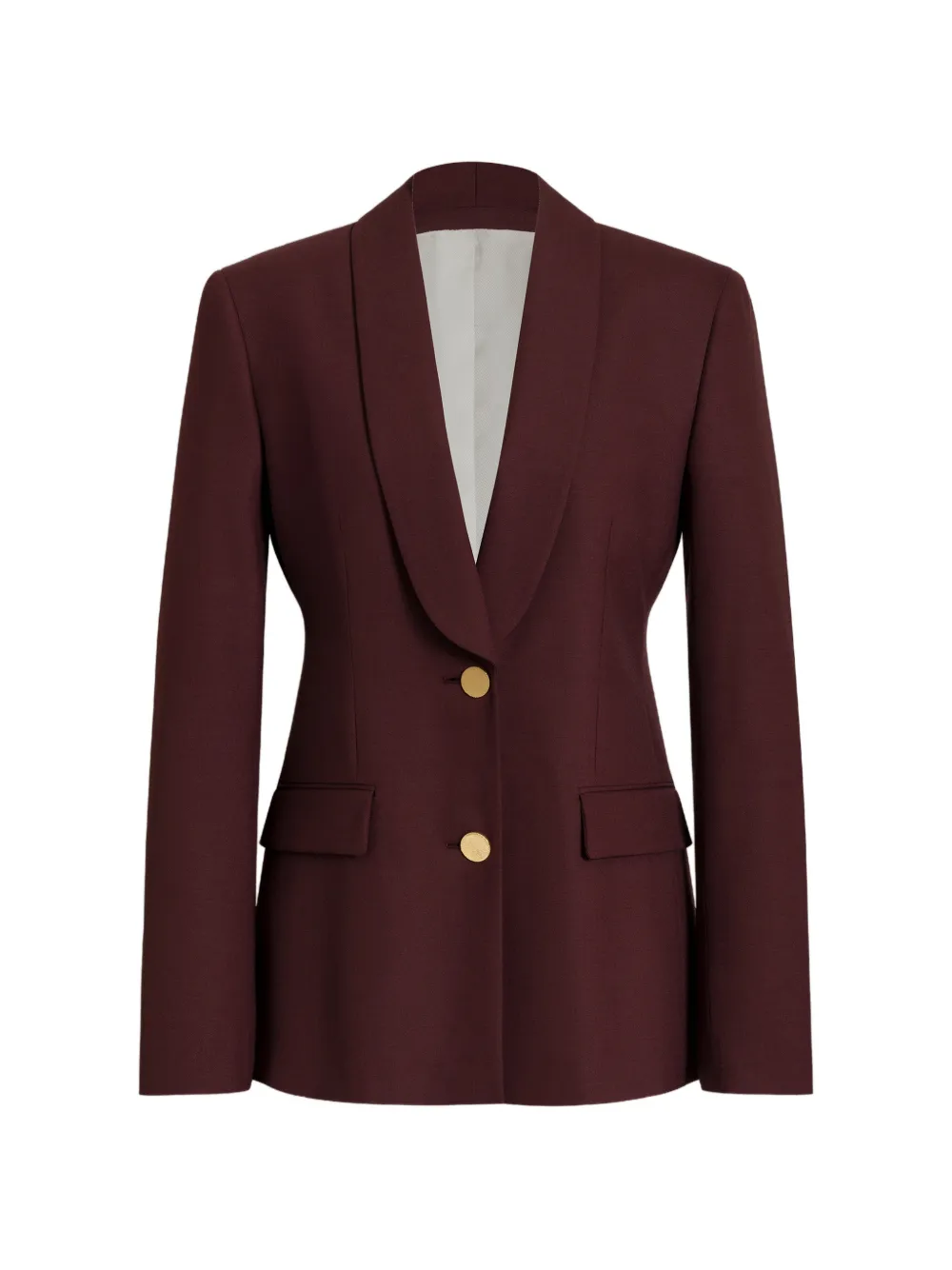 Alberta Ferretti Geknöpfter Blazer mit Schalkragen - Rot