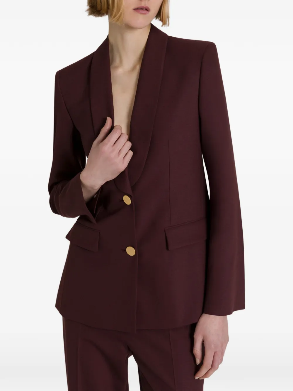 Alberta Ferretti Blazer met sjaalkraag Rood